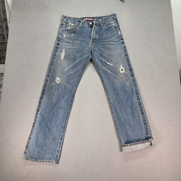 Justin Taylor Other - Japanese Selvedge Jeans Mens Whiskers Thrashed Justin Zip Fits 30x30